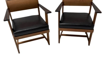 Two Art Deco Modernist Armchairs by Anton Lucas for N.V. Meubelkunst, 1920s